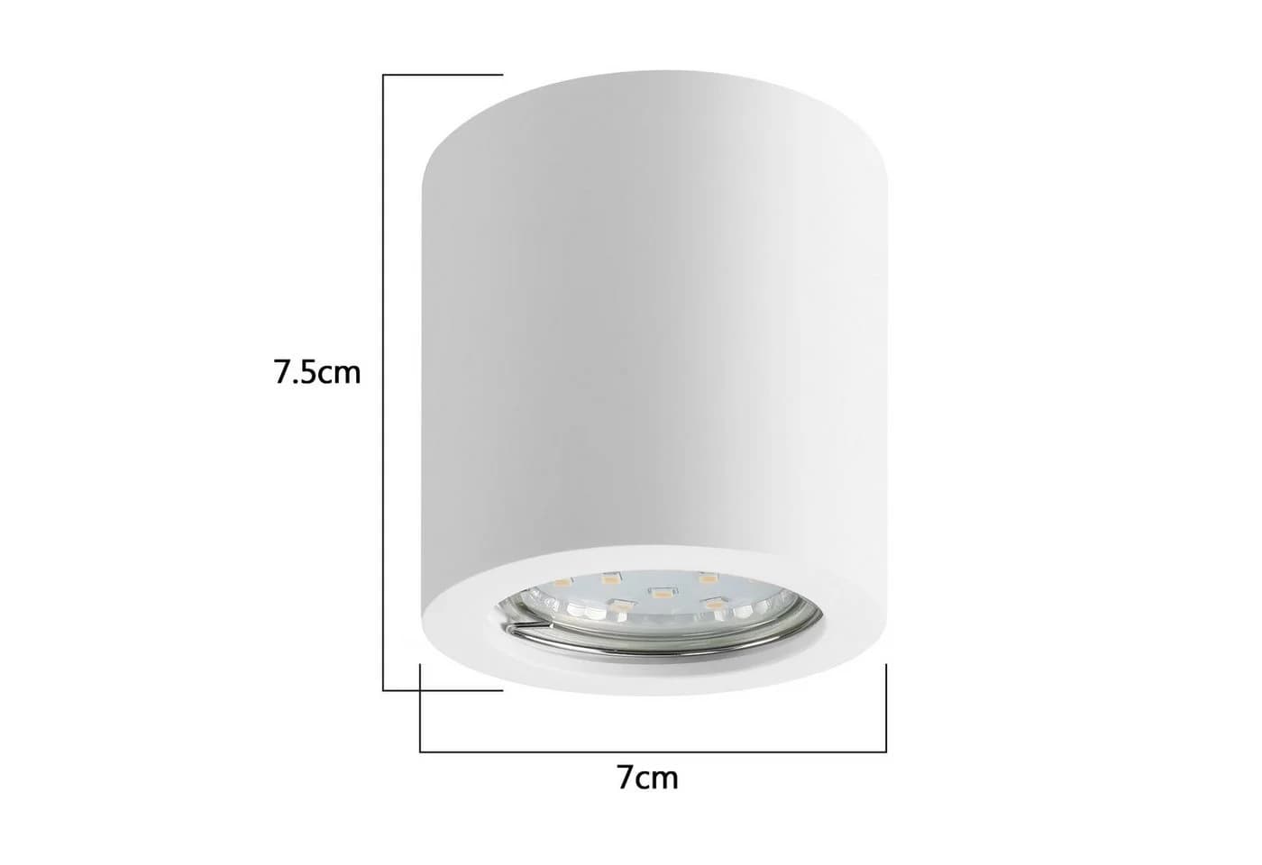 ZMH Aufbauleuchte Weiß Gips Deckenstrahler GU10 Modern - Bild 3