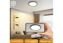 ZMH LED Deckenleuchte 18 cm Schwarz/Weiß 15W Warmweiß Bild 3