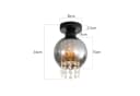 ZMH Deckenleuchte Rauchgrau Modern Glas E27 Bild 3