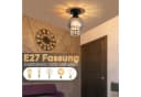 ZMH Deckenleuchte Rauchgrau Modern Glas E27 Bild 5