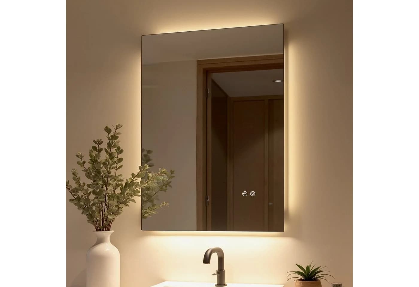 radelldar Badspiegel LED 80x60 cm Dimmbar Antibeschlag - Bild 4