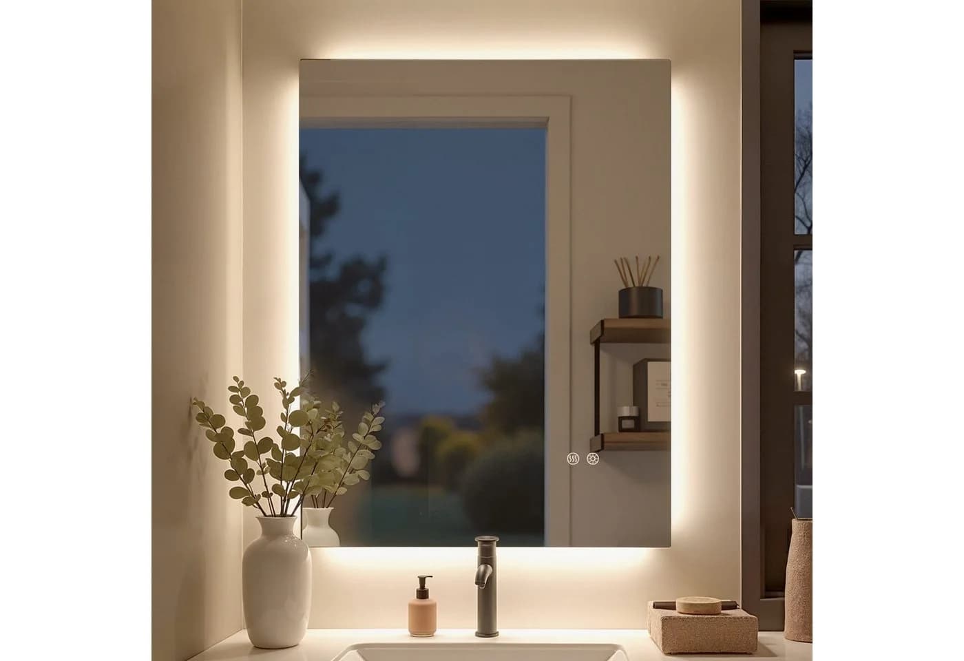 radelldar Badspiegel LED 80x60 cm Dimmbar Antibeschlag - Bild 5