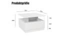 radelldar Couchtisch mit LED-Beleuchtung 78x78x48 cm Bild 1