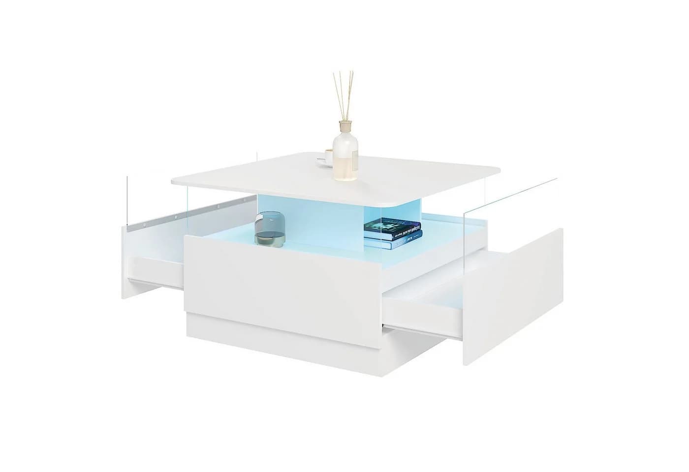 radelldar Couchtisch mit LED-Beleuchtung 78x78x48 cm - Bild 2