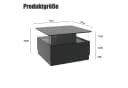radelldar Couchtisch mit LED-Beleuchtung 78x78x48cm Bild 1