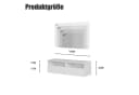 radelldar Lowboard mit LED-Beleuchtung, TV-Schrank, hängend 100 cm breit, griffloses TV-Board, 2 Schubladen mit Acryl Bild 1
