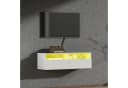 radelldar Lowboard mit LED-Beleuchtung, TV-Schrank, hängend 100 cm breit, griffloses TV-Board, 2 Schubladen mit Acryl Bild 2