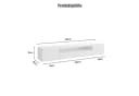 radelldar Lowboard 180cm Hochglanz mit LED-Beleuchtung und Stauraum Bild 1