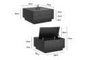 radelldar Couchtisch Wohnzimmertisch LED-Beleuchtung 78x78x40cm Bild 1