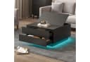 radelldar Couchtisch Wohnzimmertisch LED-Beleuchtung 78x78x40cm Bild 2