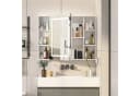 Radelldar Badezimmerspiegelschrank mit LED & Regalen, 100x76 cm, Weiß Bild 3