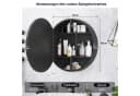 radelldar Badezimmerspiegelschrank Rund Schwarz 60x60 cm Bild 1