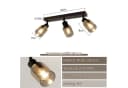 ZMH Deckenstrahler Schwarz Industrial E14 Glas Metall Schwenkbar Bild 4