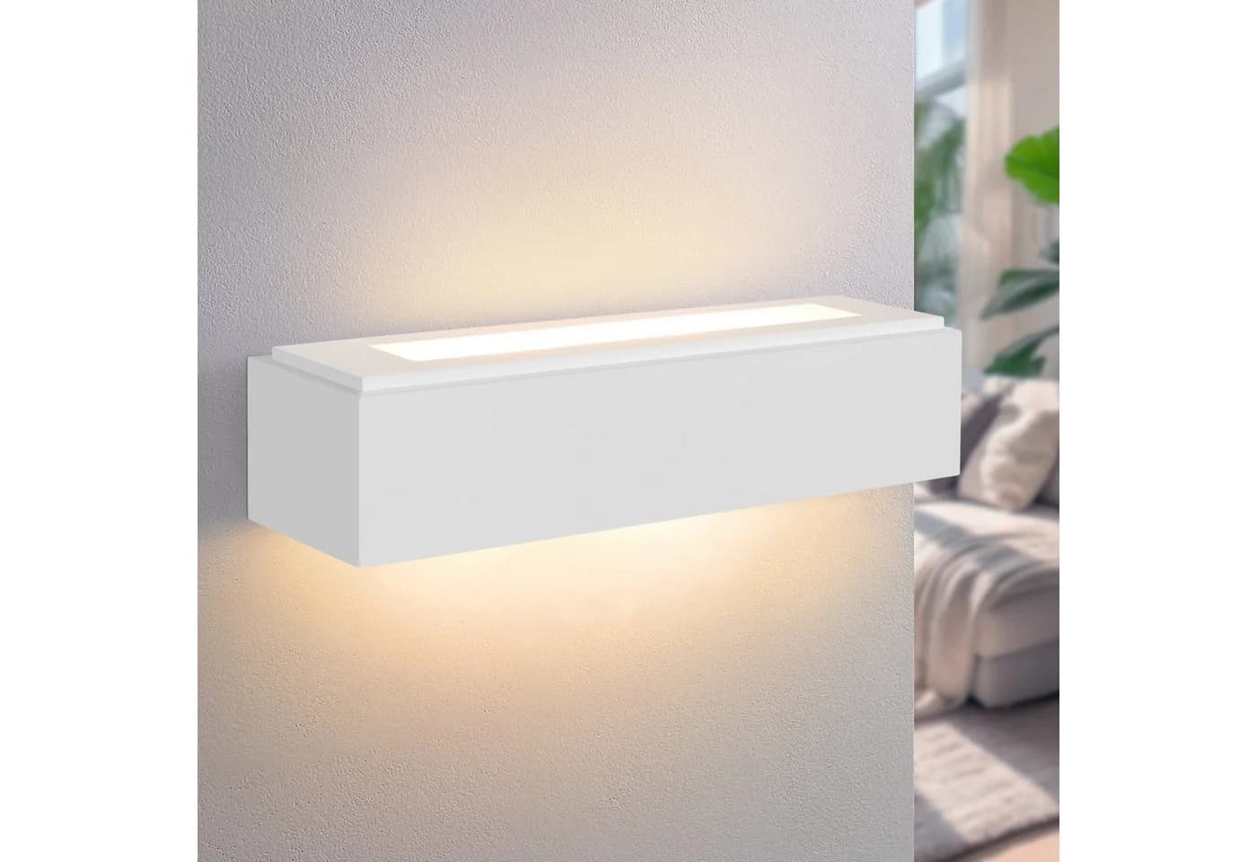 ZMH Wandleuchte Innen G9 Modern Weiß Gipsleuchte - Bild 2