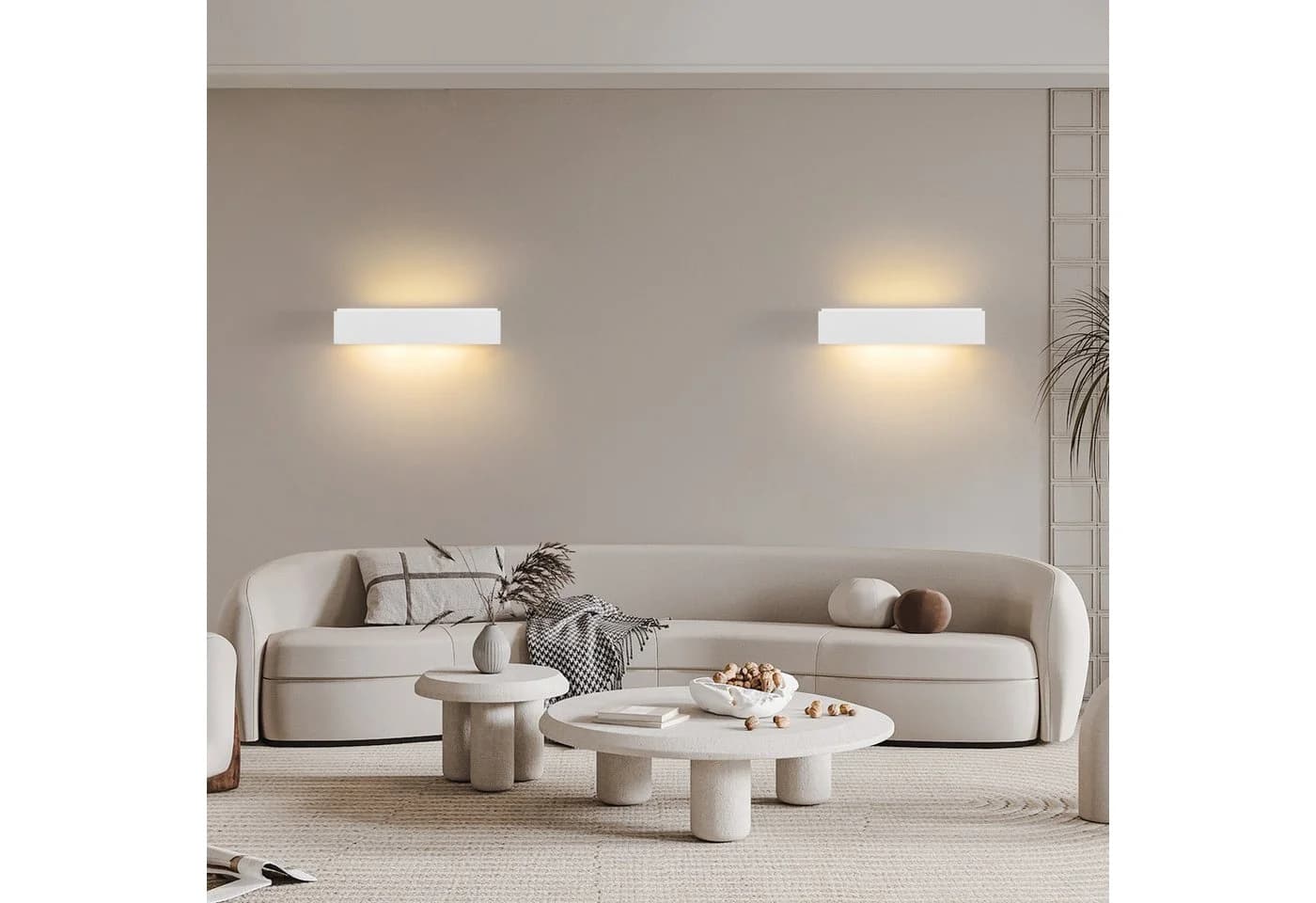 ZMH Wandleuchte Innen G9 Modern Weiß Gipsleuchte - Bild 5