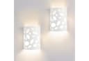 ZMH Wandleuchte Innen Modern Gipsleuchte E14 Weiß Bild 2