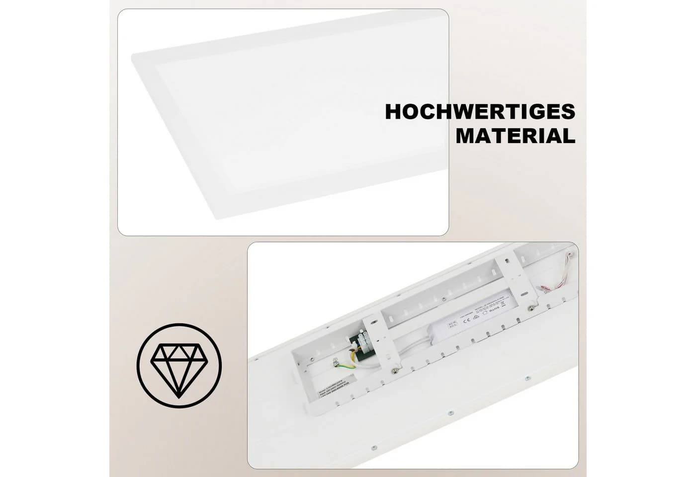 ZMH LED Deckenleuchte Dimmbar RGB Farbwechsel 100x25