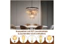 ZMH Pendelleuchte Esszimmer E27 Kristall Design Hängelampe Schwarz Bild 1