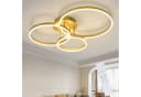 ZMH LED Deckenleuchte Modern Gold 2/3/4 Ring Design Dimmbar 3000-6500K 82cm Acryl 74W Bild 2