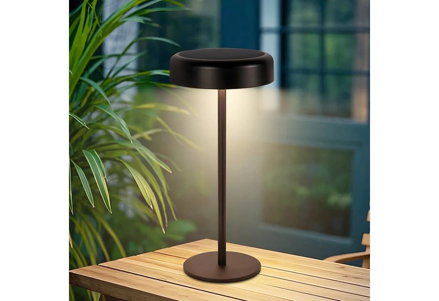 ZMH LED Tischleuchte Kabellos Solar Akku Nachttischlampe Touch Dimmbar 3000-6500K - Bild 2