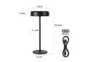 ZMH LED Tischleuchte Kabellos Solar Akku Nachttischlampe Touch Dimmbar 3000-6500K Bild 3