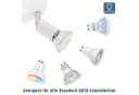 ZMH Deckenstrahler 4-flammig GU10 Metall Deckenlampe Weiß Bild 1