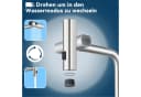 ZMH Küchenarmatur Ausziehbar 360° Drehbar Edelstahl 2 Strahlarten Bild 5