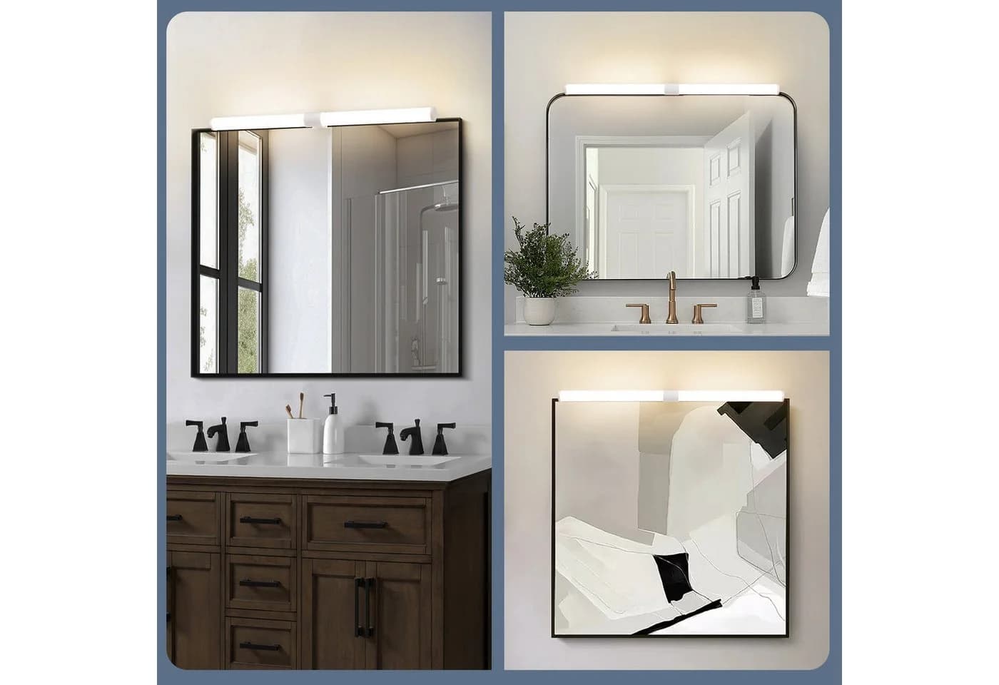 ZMH LED Spiegelleuchte Modern 40/60CM Wandlampe 6W 4000K Neutralweiß - Bild 4