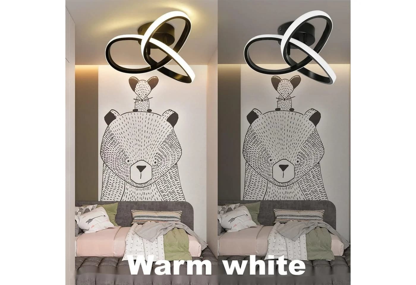 ZMH LED Deckenleuchte Wohnzimmer 3 Blatten 20W Klein Deckenlampe 3000K - Bild 5