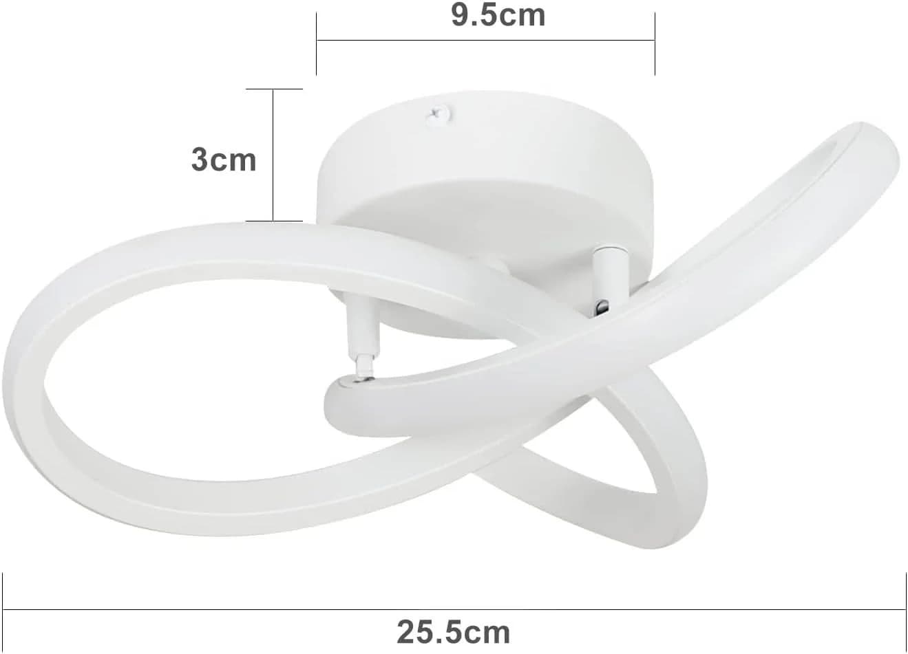 ZMH LED Deckenleuchte 3 Blatten 20W Warmweiß 25cm - Bild 4
