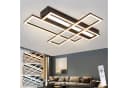 ZMH LED Deckenleuchte Schwarz Dimmbar Modern Design Fernbedienung Bild 2