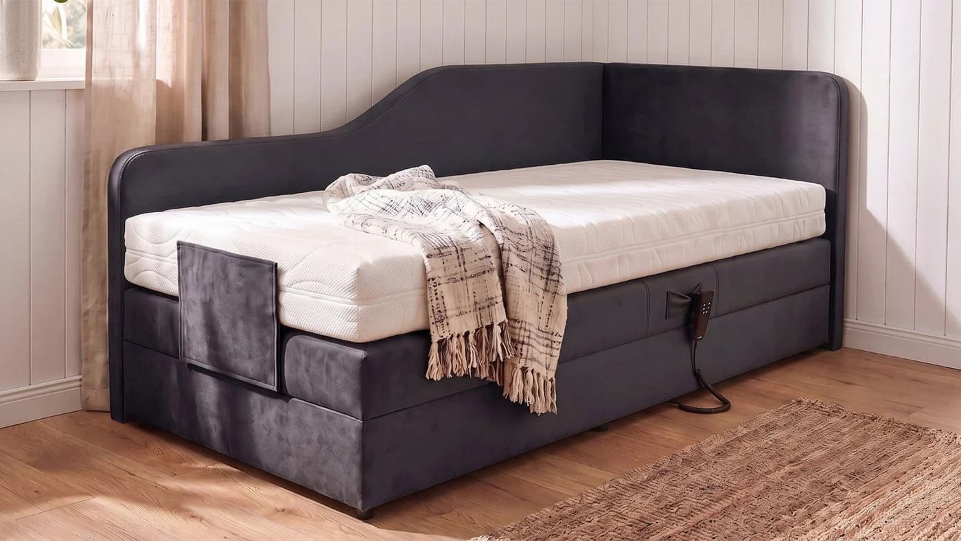PAARA Boxspringbett Alexandria elektrisch verstellbar mit Motor und Topper - Bild 3