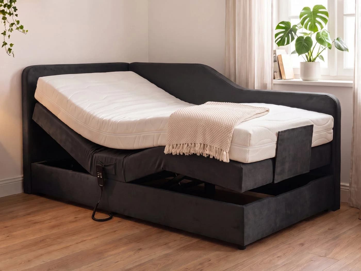 PAARA Boxspringbett Alexandria elektrisch verstellbar mit Motor und Topper - Bild 5