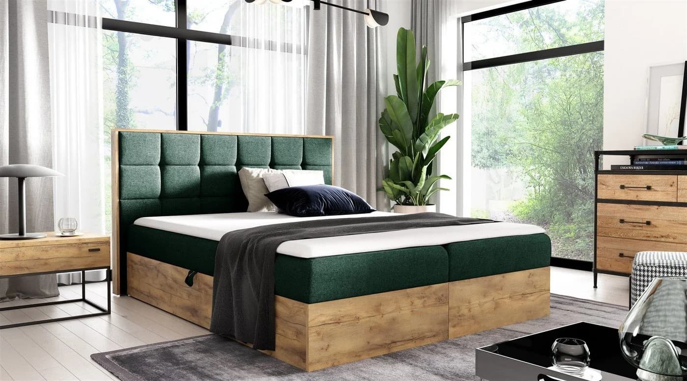 Fun Möbel Boxbett KALYPSO mit Bettkästen Eichen-Optik - Bild 2
