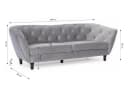 Fun Möbel Sofaset Charlotte 3-2-1 mit Hocker Matt Velvet Braun Bild 1