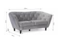 Fun Möbel Sofaset Charlotte 3-2-1 mit Hocker Matt Velvet Braun Bild 3
