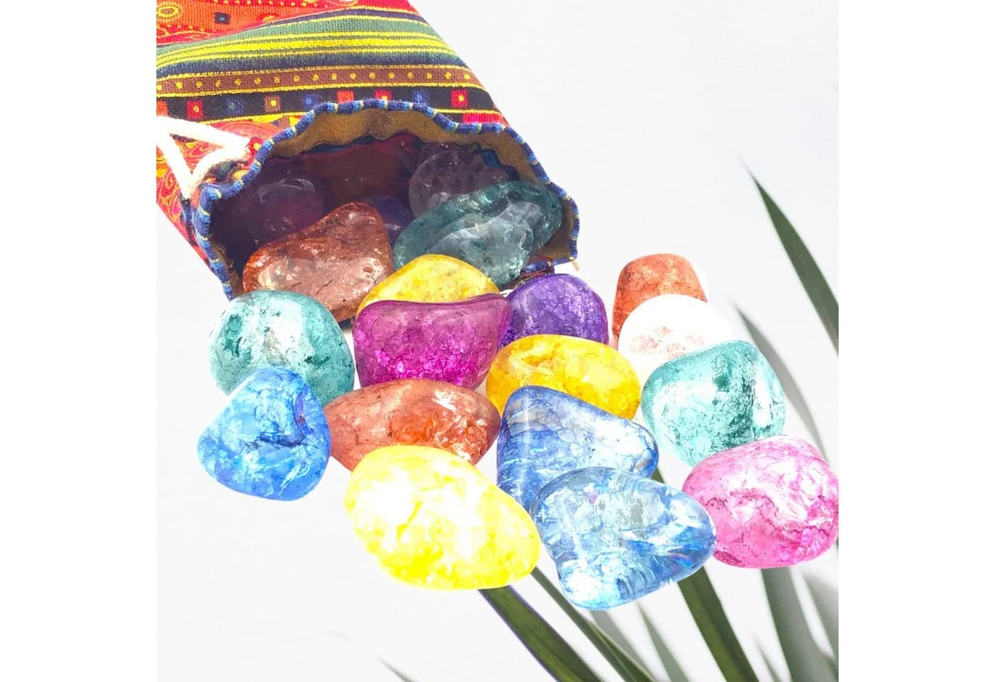 Steinfixx® 20 Stück Magic Stones Bergkristall gefrostet