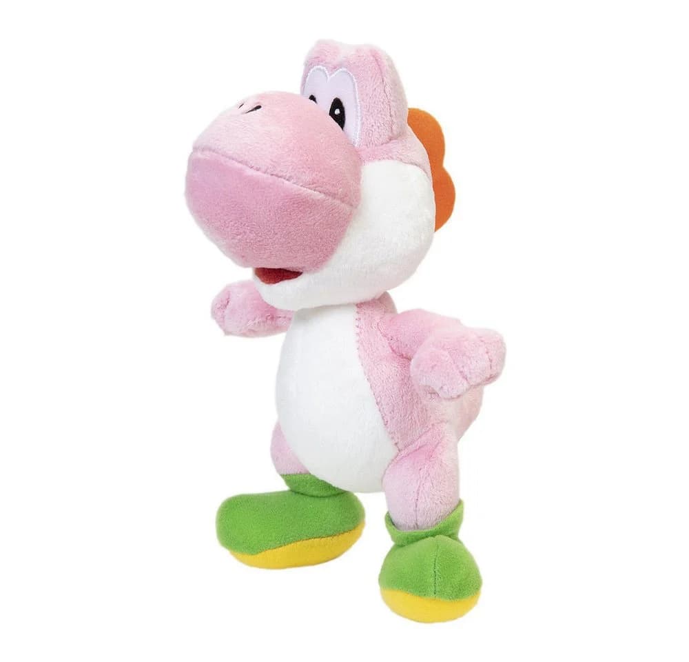 Super Mario Plüschfigur Yoshi stehend pink, 20 cm