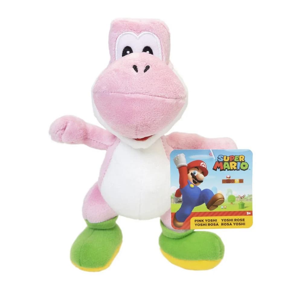 Super Mario Plüschfigur Yoshi stehend pink, 20 cm - Bild 2