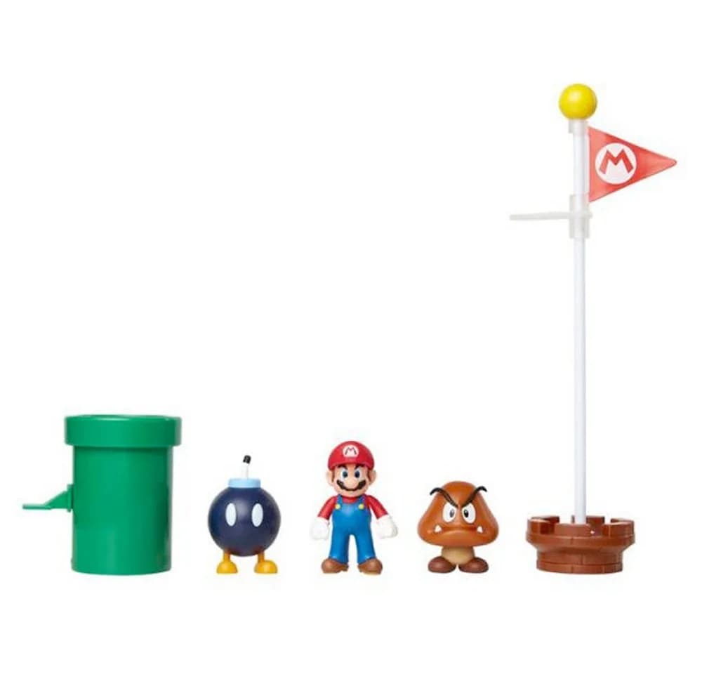 Super Mario Actionfigur Nintendo Super Mario Acorn Plains Diorama Set 5-tlg. - Bild 4