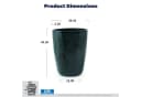 Rolipo Blumentopf Keramik frostsicher moosgrün mit Ablaufloch Bild 3