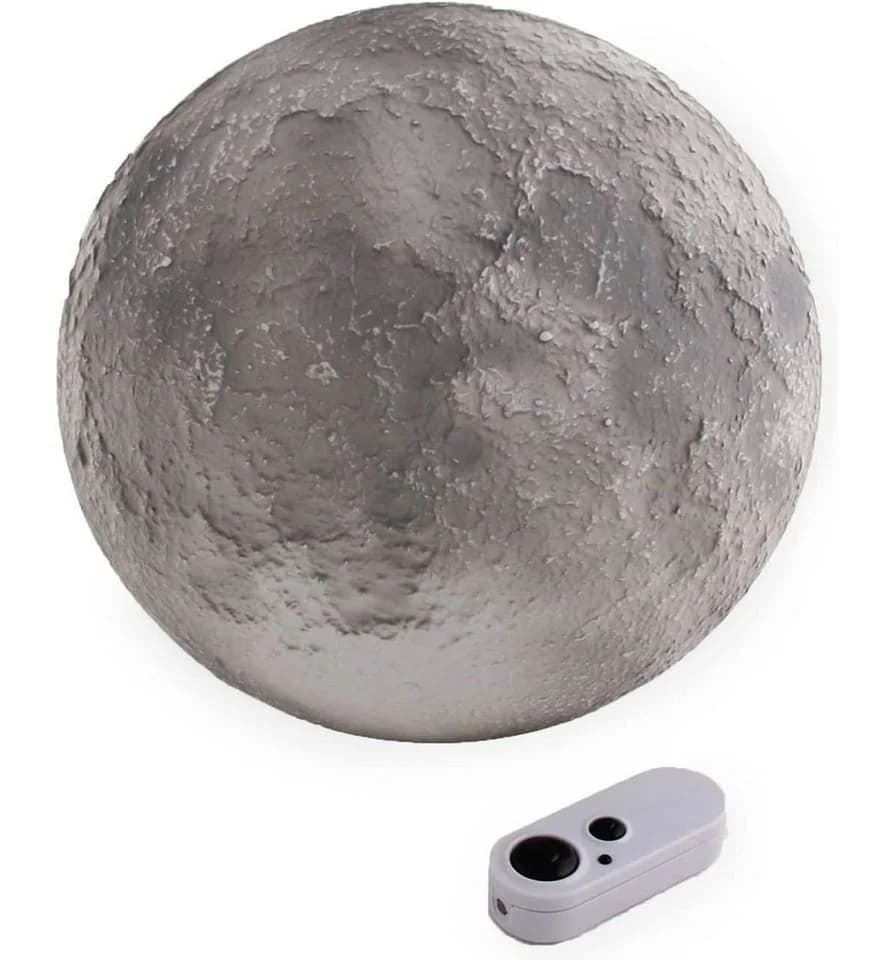 Uncle Milton LED Nachtlicht Moon in my room mit 12 einstellbaren Mondphasen Grau - Bild 2