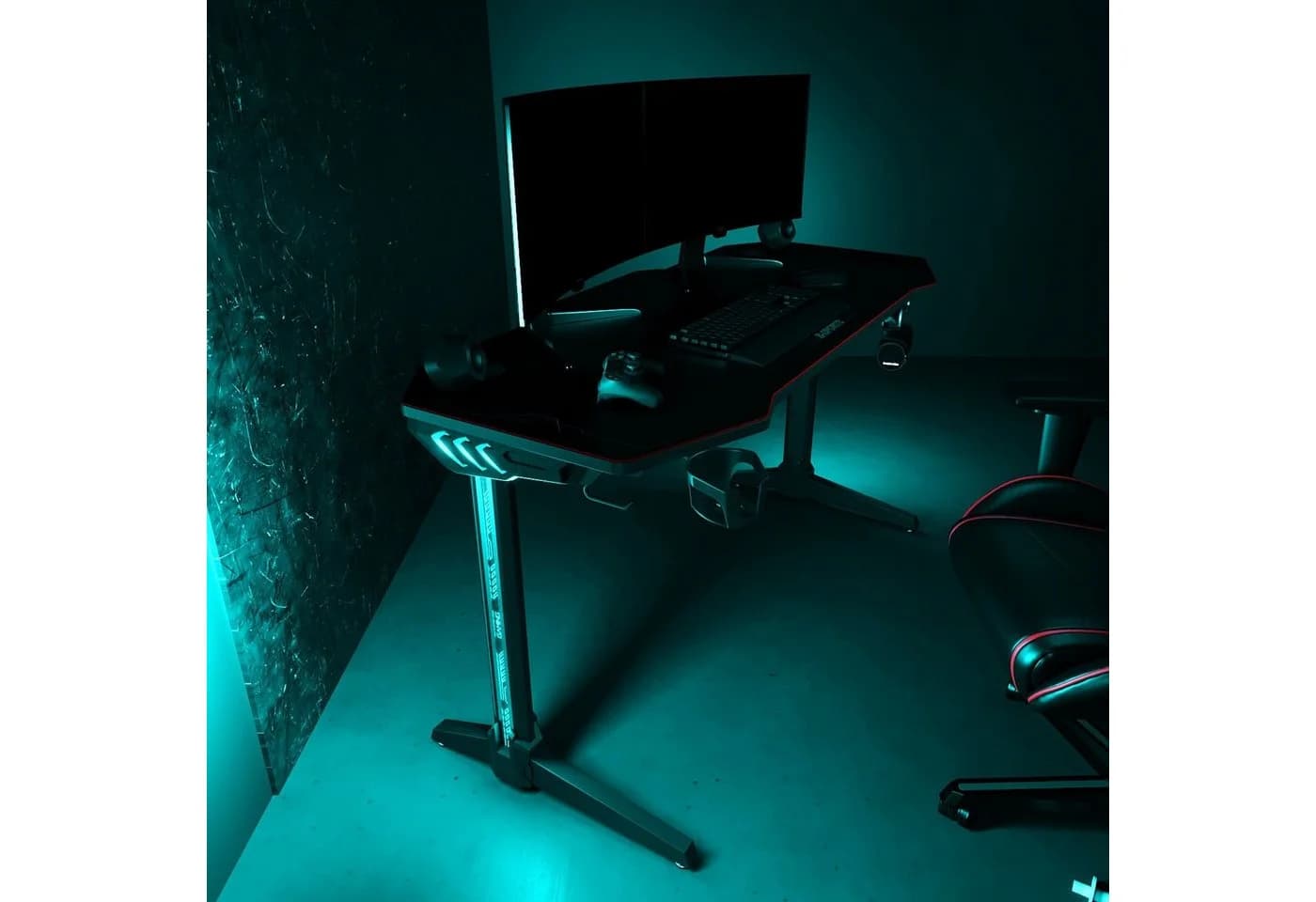 SONNI Gamingtisch 140 cm mit RGB-LED-Beleuchtung - Bild 3