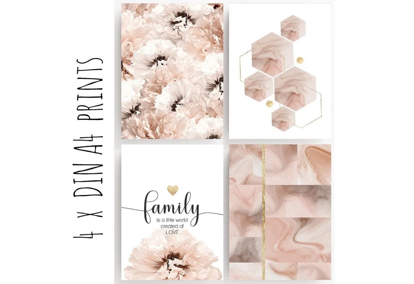 homestyle-accessoires Poster Bilder Set 10-tlg. LOVE MAKES A HOUSE A HOME - Bild 4