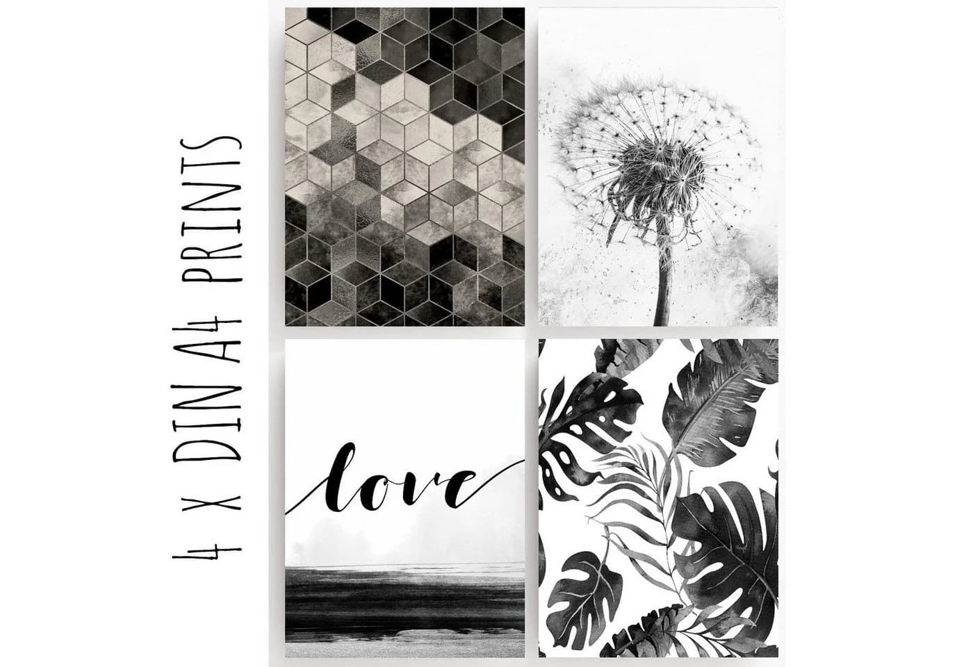 homestyle-accessoires Poster 10er-Set LOVE DANDELION Pusteblumen - Bild 3