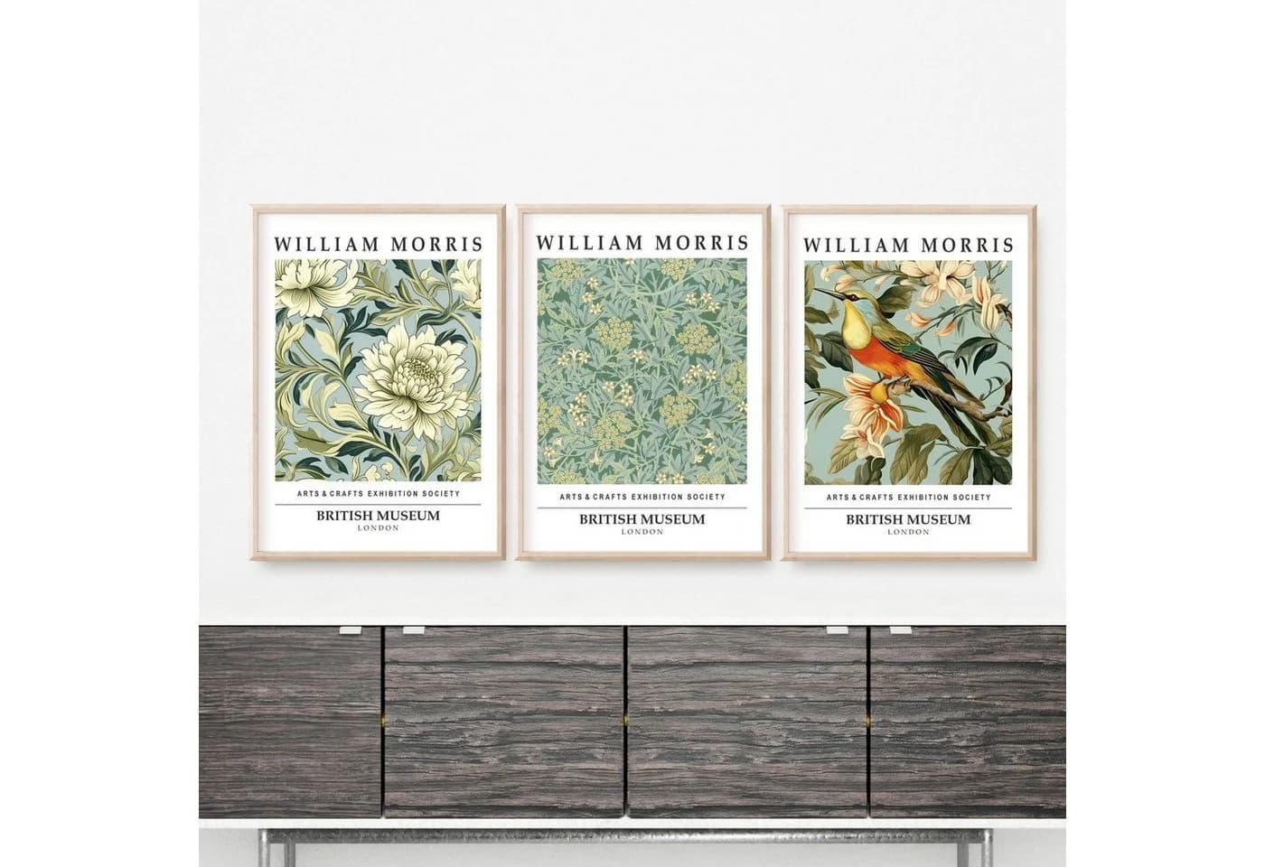 homestyle-accessoires William Morris 3er Set Kunstdrucke Wandbilder Ohne Rahmen - Bild 3