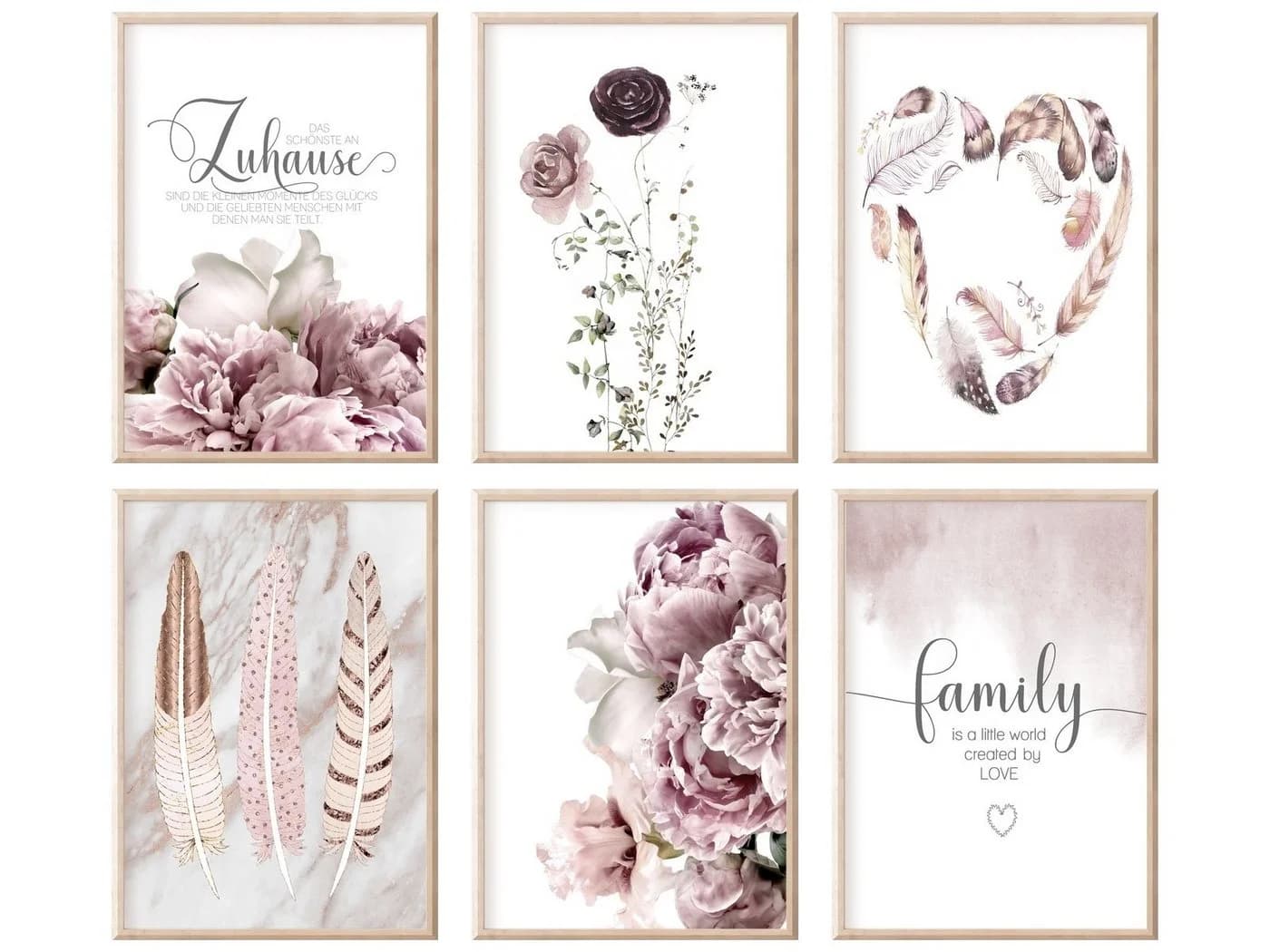 homestyle-accessoires Poster Bilder Wandbilder Bilderset 6er-Set - Bild 2