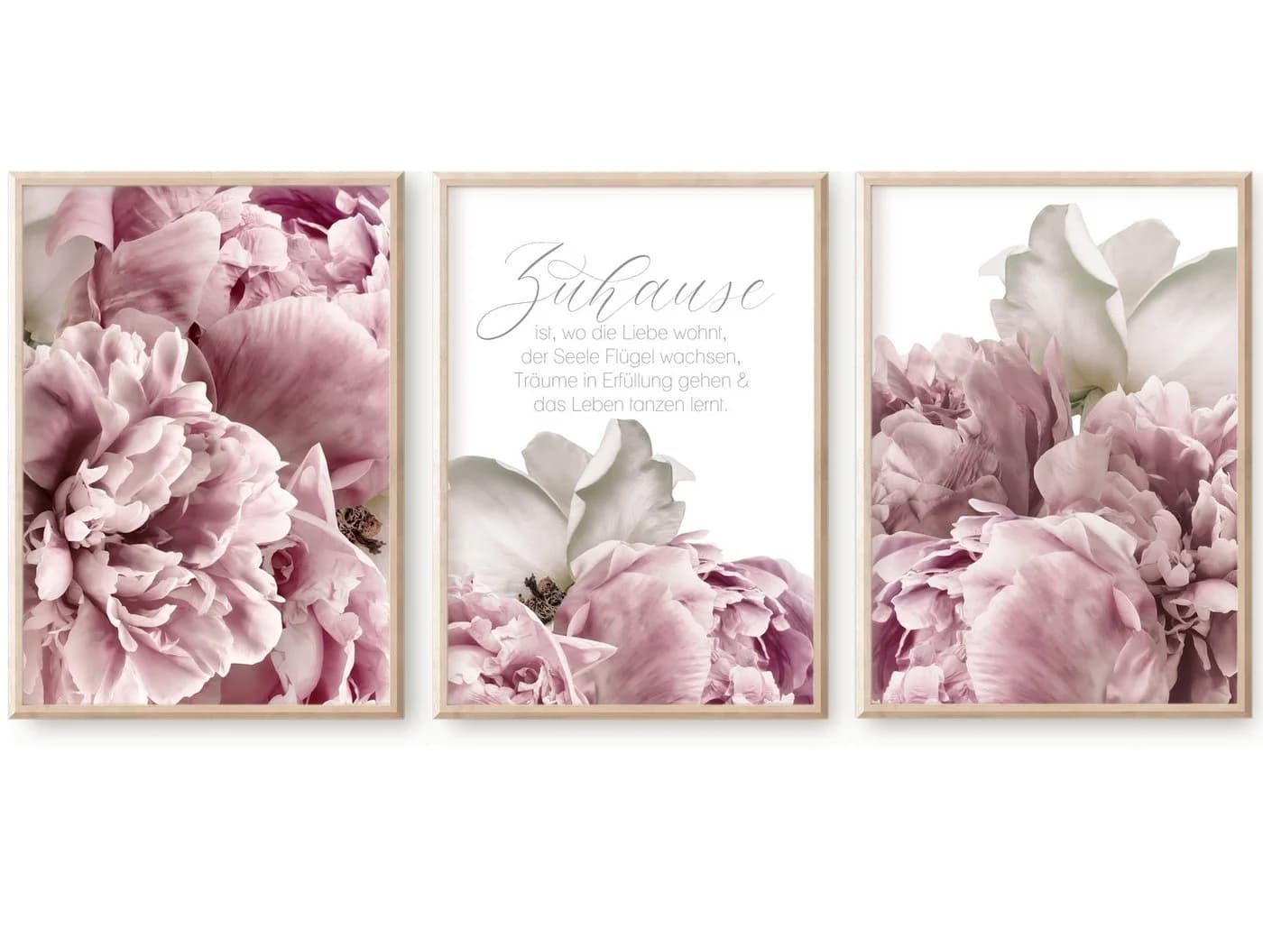 homestyle-accessoires Poster Bilderset ZUHAUSE IST WO DIE LIEBE WOHNT 3er-Set - Bild 2