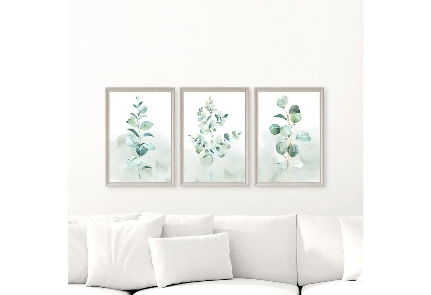 homestyle-accessoires Poster Bilder Set EUCALYPTUS TRIO AQUARELLE 3er