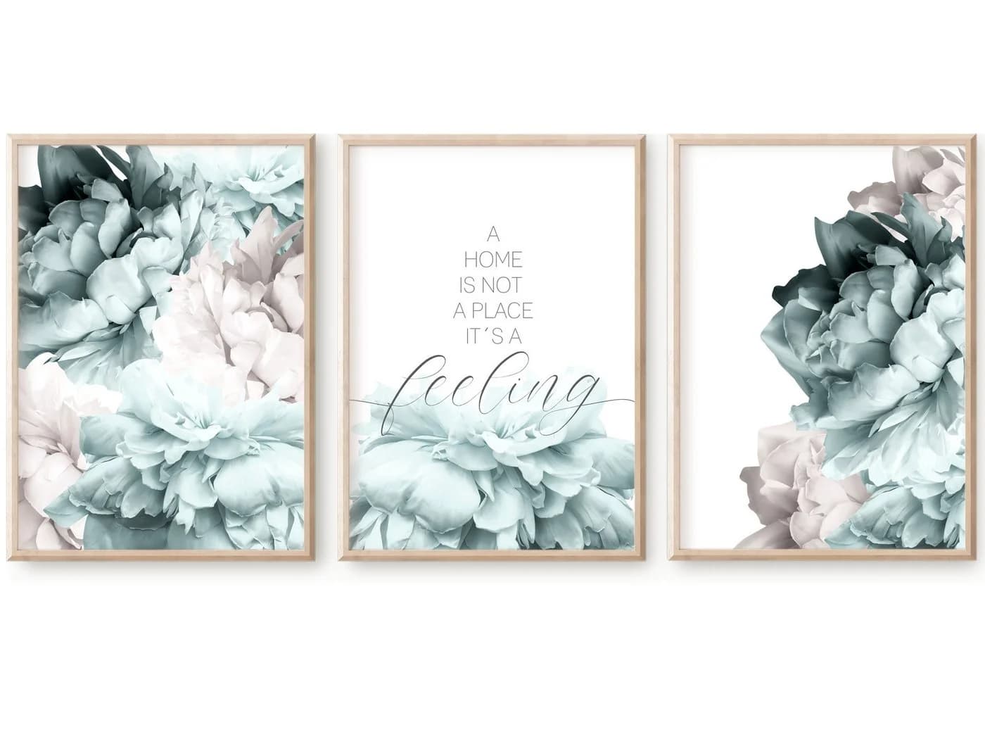 homestyle-accessoires Poster 3er Set Türkis HOME IS A FEELING - Bild 2
